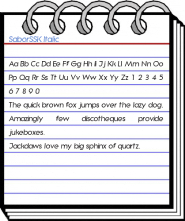 SaborSSK Italic Font