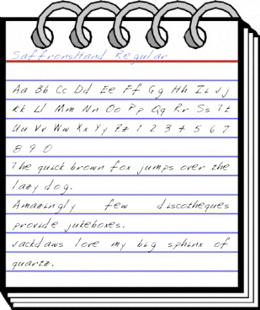 SaffronsHand Regular Font