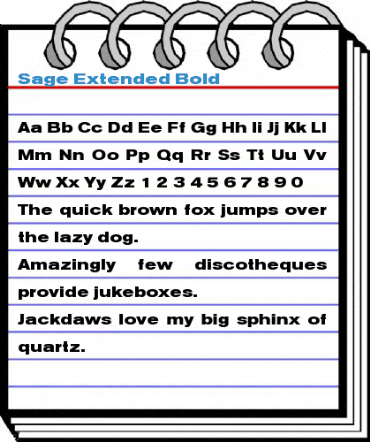 Sage Extended Bold Font