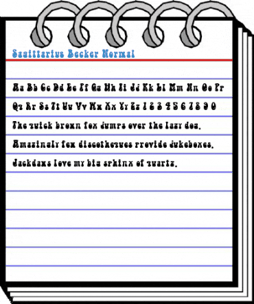Sagittarius Becker Normal Font