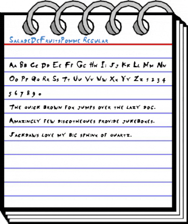 SaladeDeFruitsPomme Regular Font