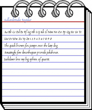 SallandoItalic Regular Font