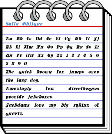 Sally Oblique Font