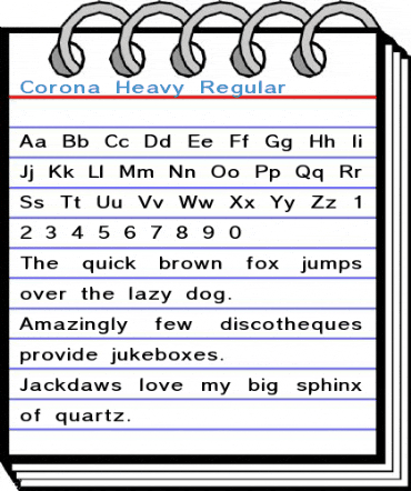 Corona Heavy Regular Font