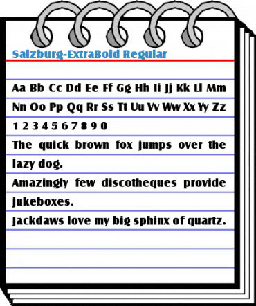 Salzburg-ExtraBold Regular Font