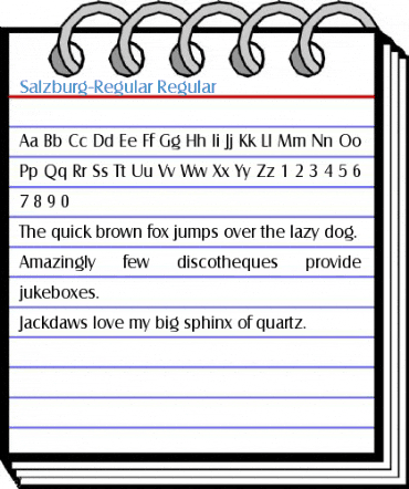 Salzburg-Regular Regular Font
