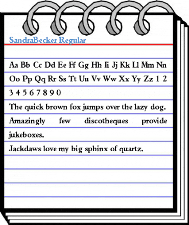SandraBecker Regular Font