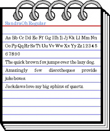 SandraOh Regular Font