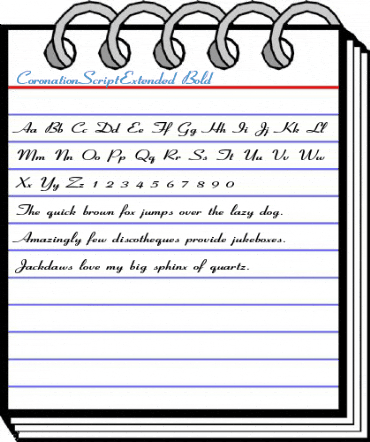 CoronationScriptExtended Bold Font