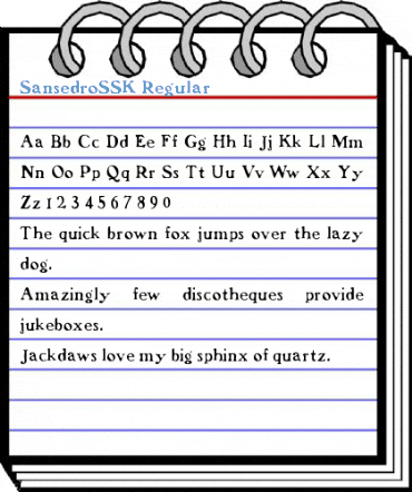 SansedroSSK Regular Font