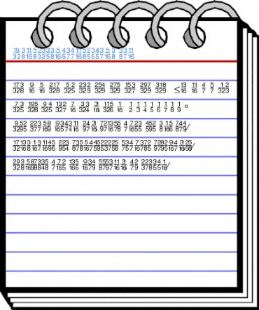 SansFractionsVertical Plain Font