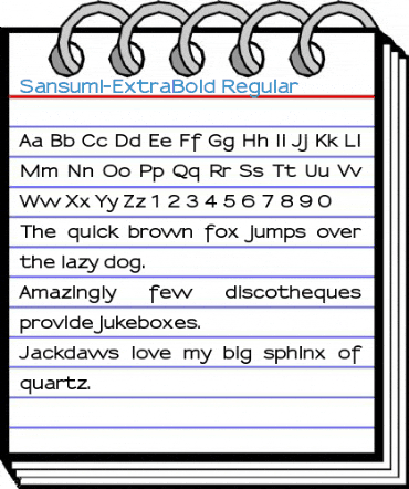 Sansumi-ExtraBold Regular Font