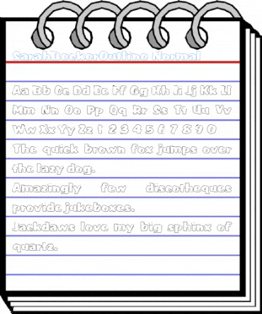 SarahBeckerOutline Normal Font