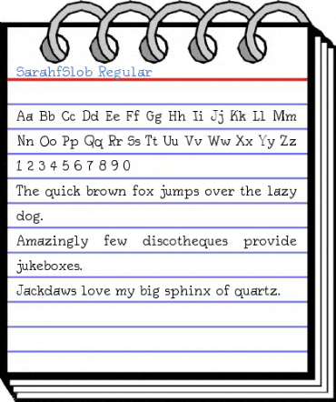 SarahfSlob Regular Font