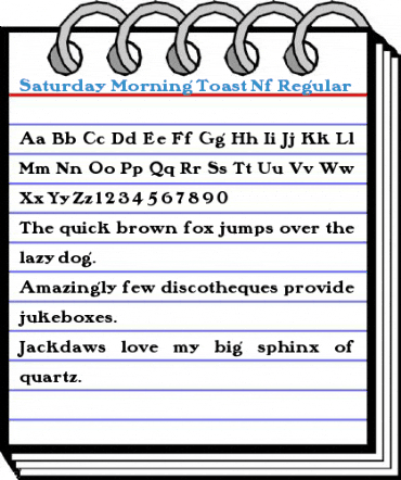 Saturday Morning Toast Nf Regular Font