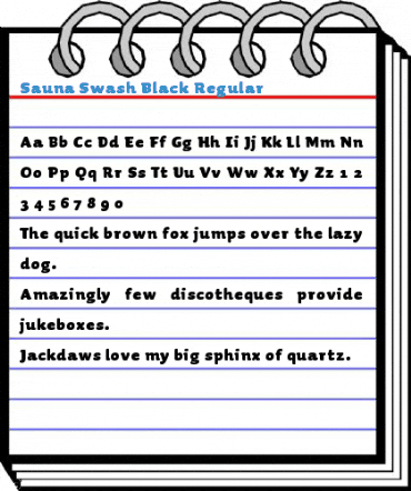 Sauna Swash Black Regular Font