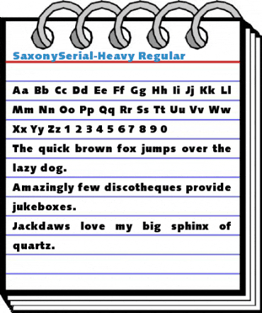 SaxonySerial-Heavy Regular Font