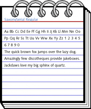 SaxonySerial Regular Font