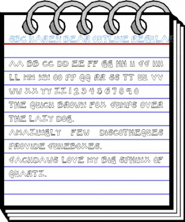 SBC Karen Bear Outline Regular Font