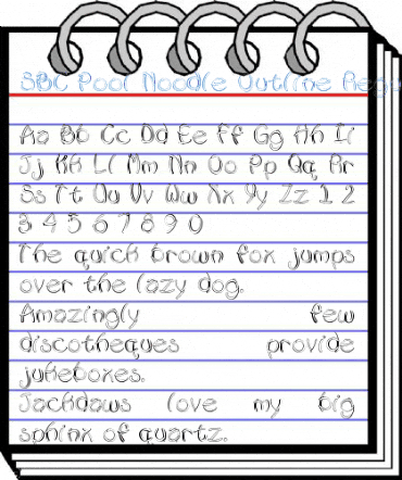 SBC Pool Noodle Outline Regular Font
