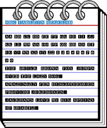 SBC Tablets Regular Font