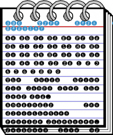 SBC Type Keys Black Regular Font