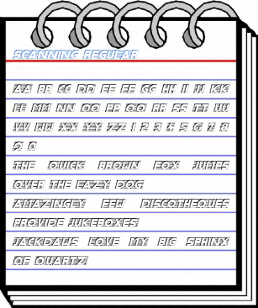 Scanning Regular Font
