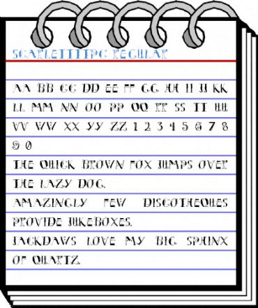 ScarlettTTPC Regular Font