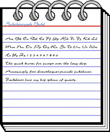 Scheherezade Bold Font