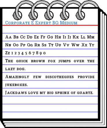 Corporate E Expert BQ Medium Font