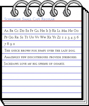 Schindler Small Caps Regular Font