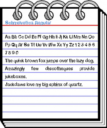 Schmelvetica Regular Font
