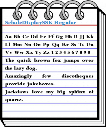 ScholeDisplaySSK Regular Font