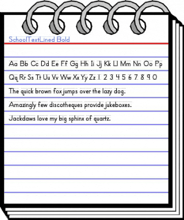 SchoolTextLined Bold Font