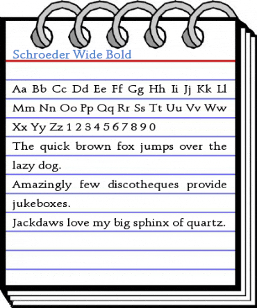 Schroeder Wide Bold Font