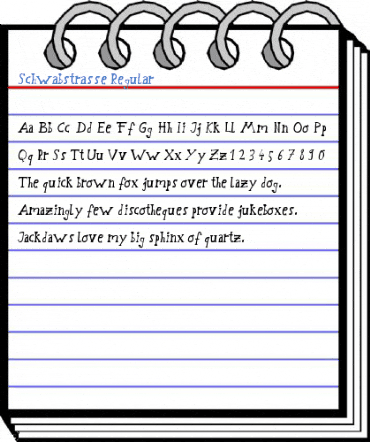 Schwabstrasse Regular Font