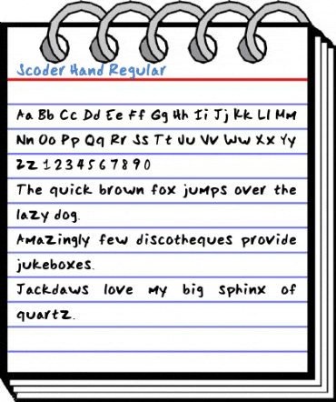 Scoder Hand Regular Font