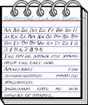 ScorpionExtended Regular Font