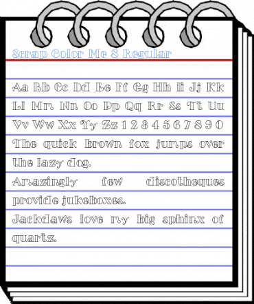 Scrap Color Me 8 Regular Font