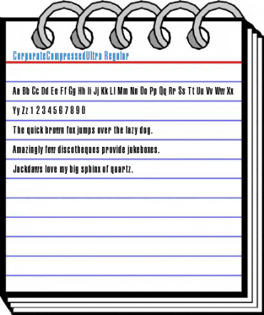 CorporateCompressedUltra Regular Font