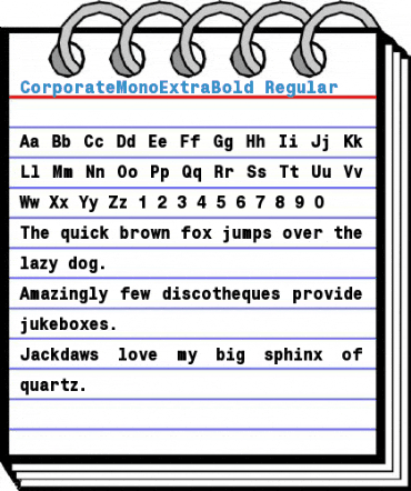 CorporateMonoExtraBold Regular Font