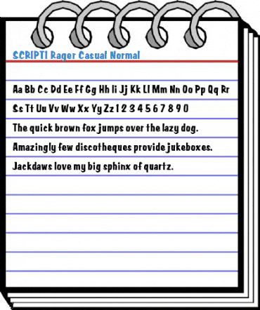SCRIPT1 Rager Casual Normal Font