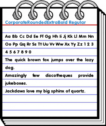 CorporateRoundedExtraBold Regular Font