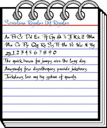Scriptana Regular Lhf Regular Font