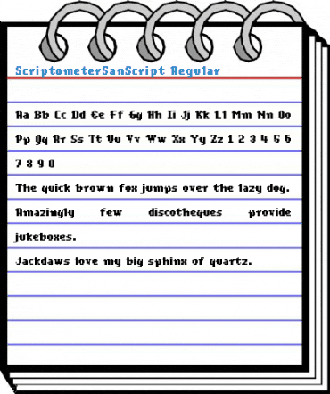 ScriptometerSanScript Regular Font