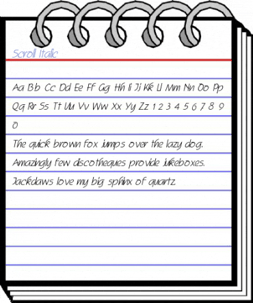 Scroll Italic Font