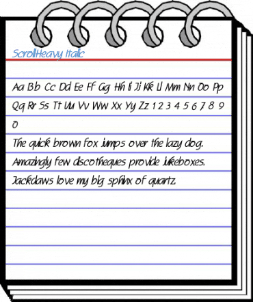 ScrollHeavy Italic Font