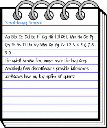 ScrollHeavy Normal Font