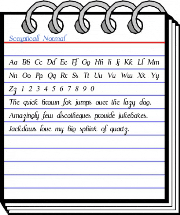 Scrypticali Normal Font