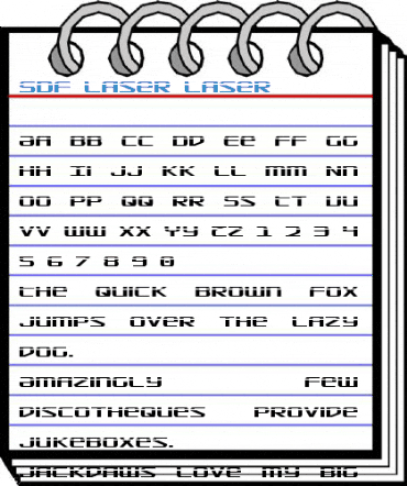 SDF Laser Laser Font